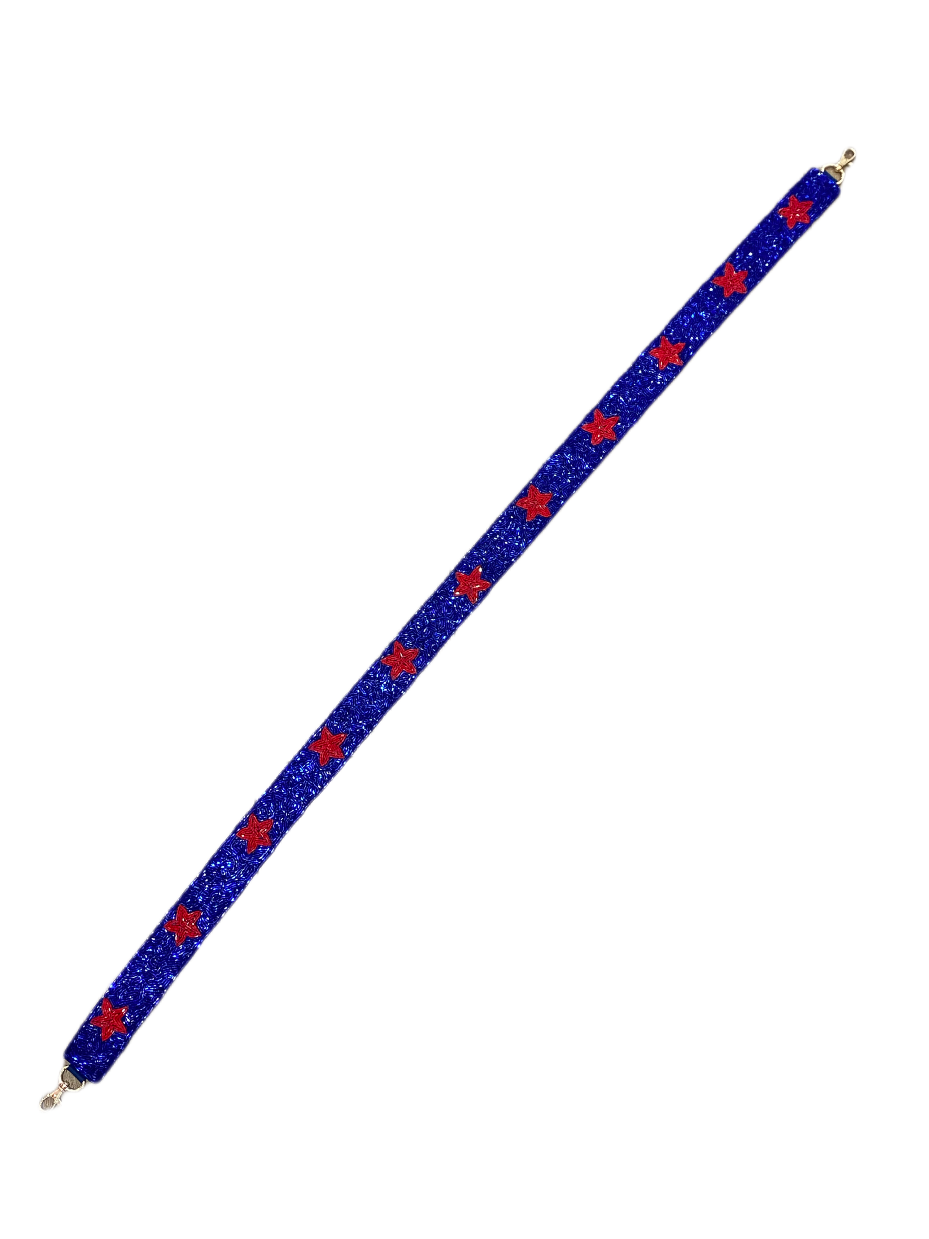 Blue/Red Star Strap