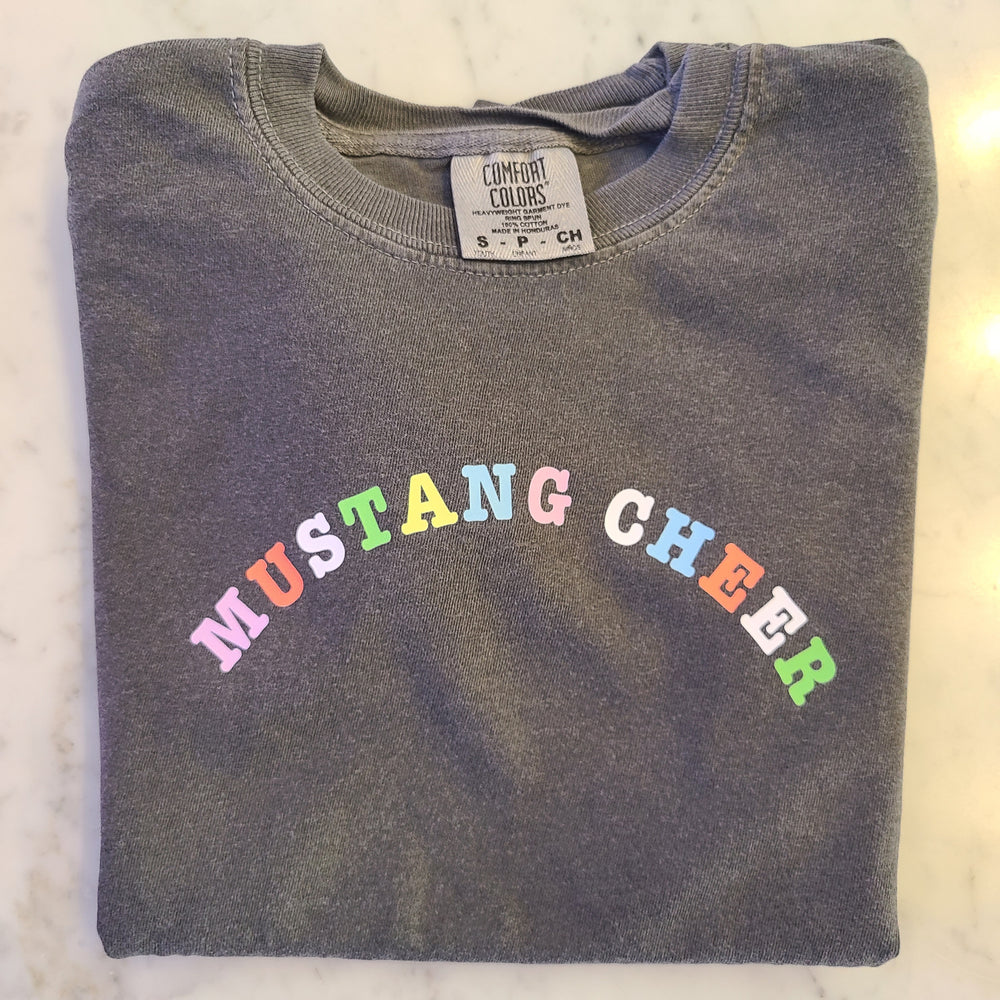 Mustang Cheer Rainbow Tee - Youth
