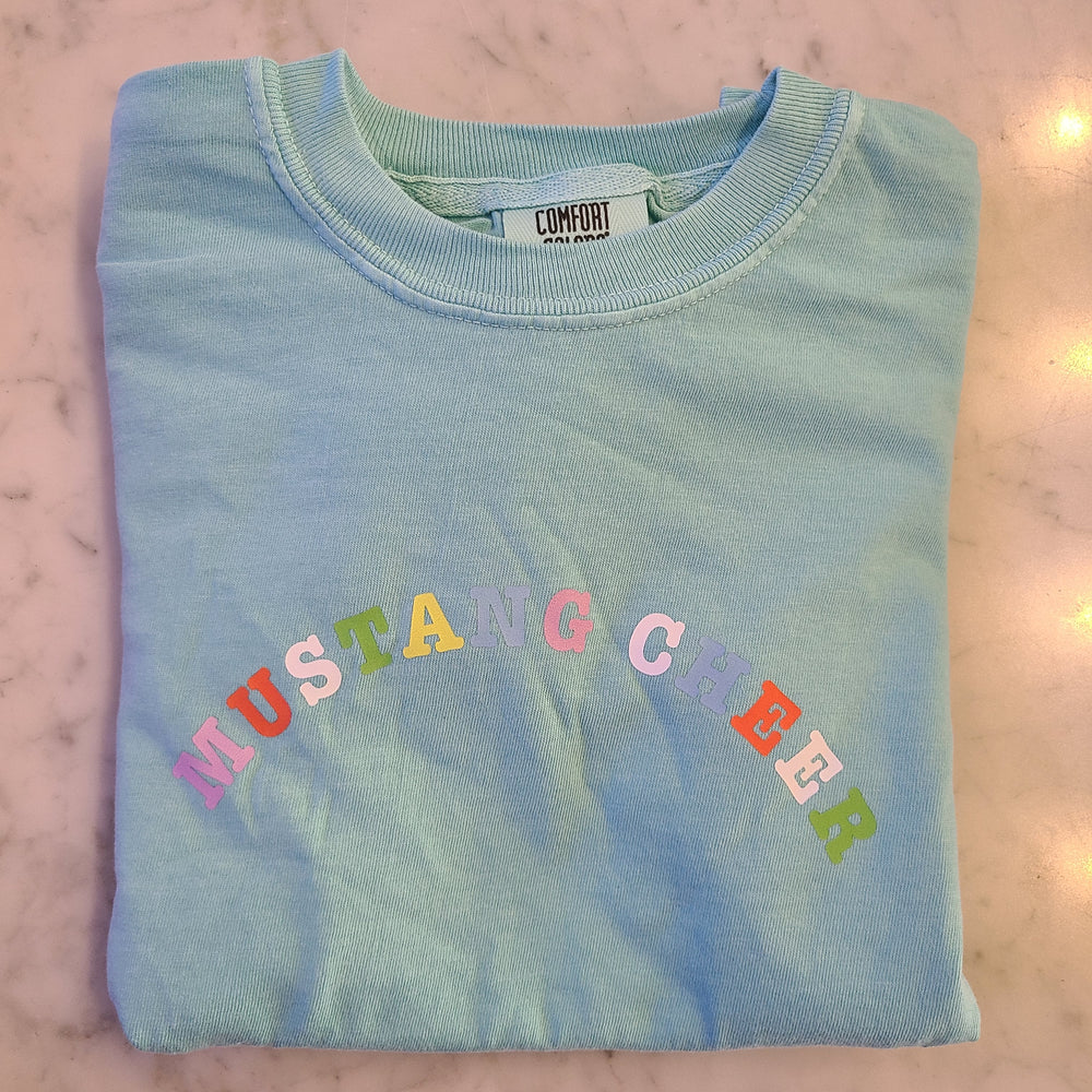 Mustang Cheer Rainbow Tee - Youth