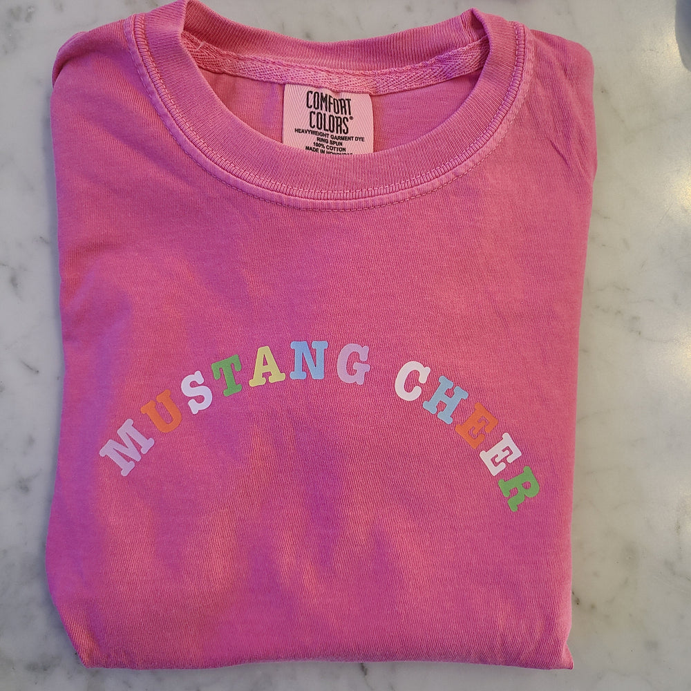 Mustang Cheer Rainbow Tee - Youth