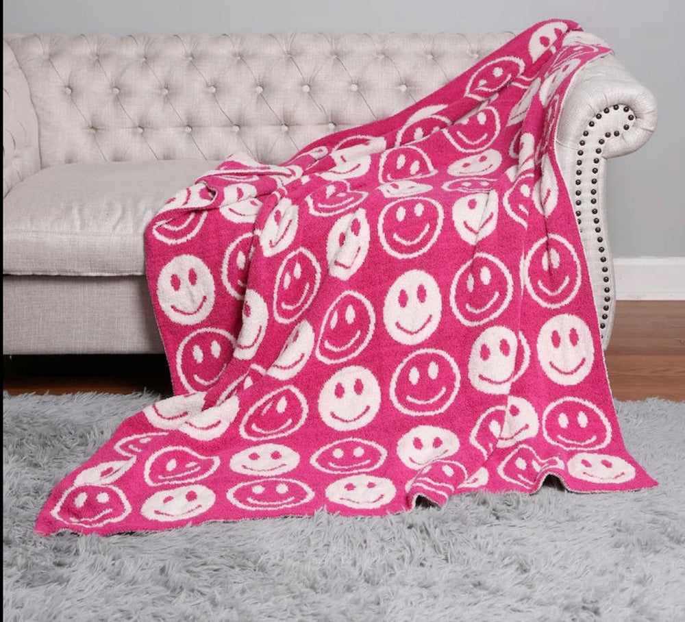 Happy Face Throw Blanket