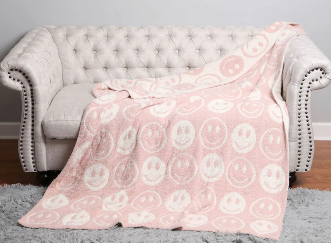 Happy Face Throw Blanket