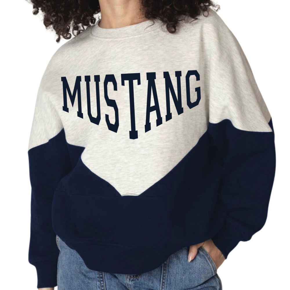 Mustang Varsity Colorblock Crew