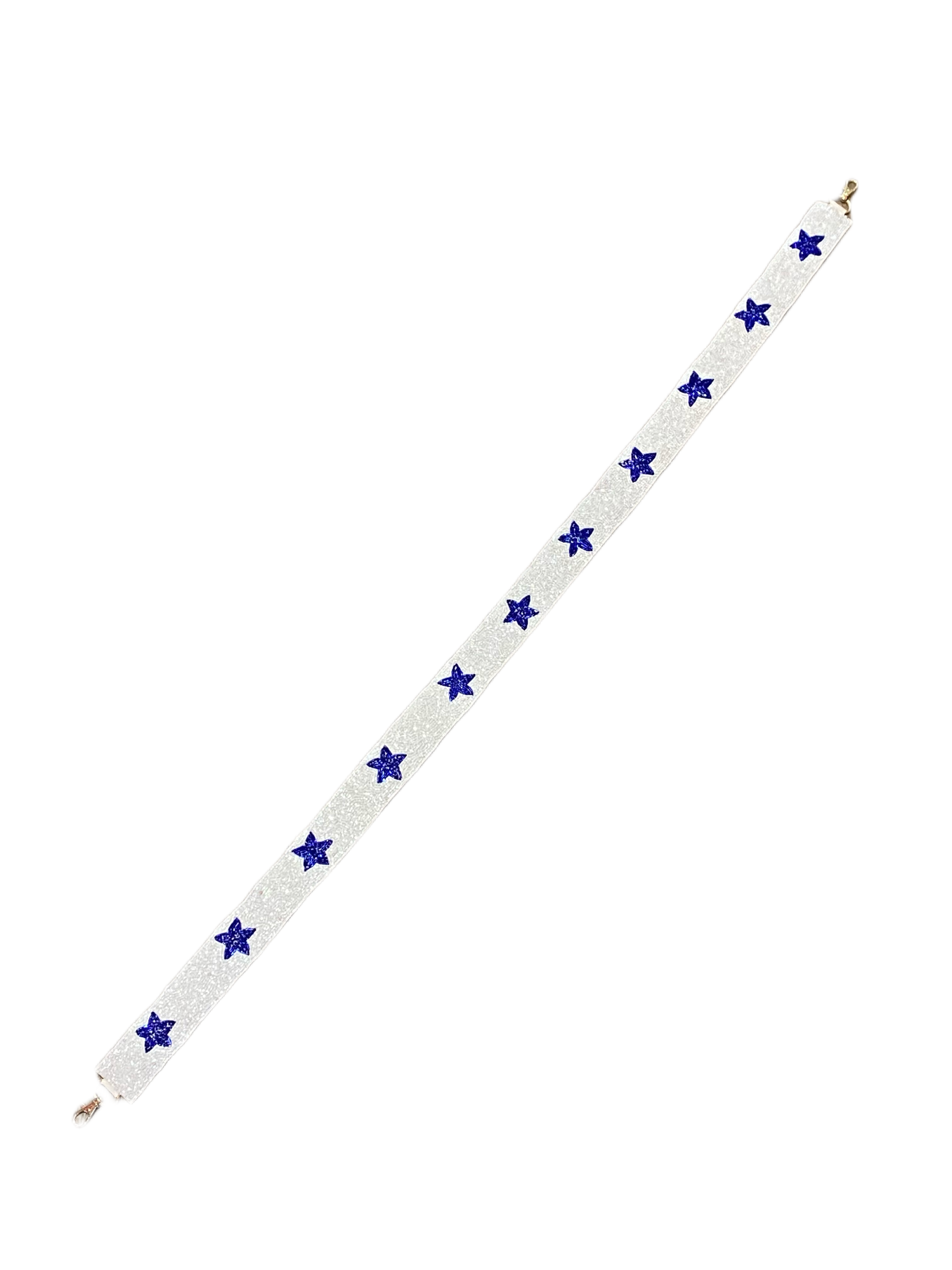 White/Blue Star Strap