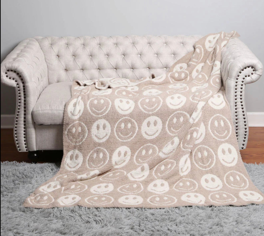 Happy Face Throw Blanket