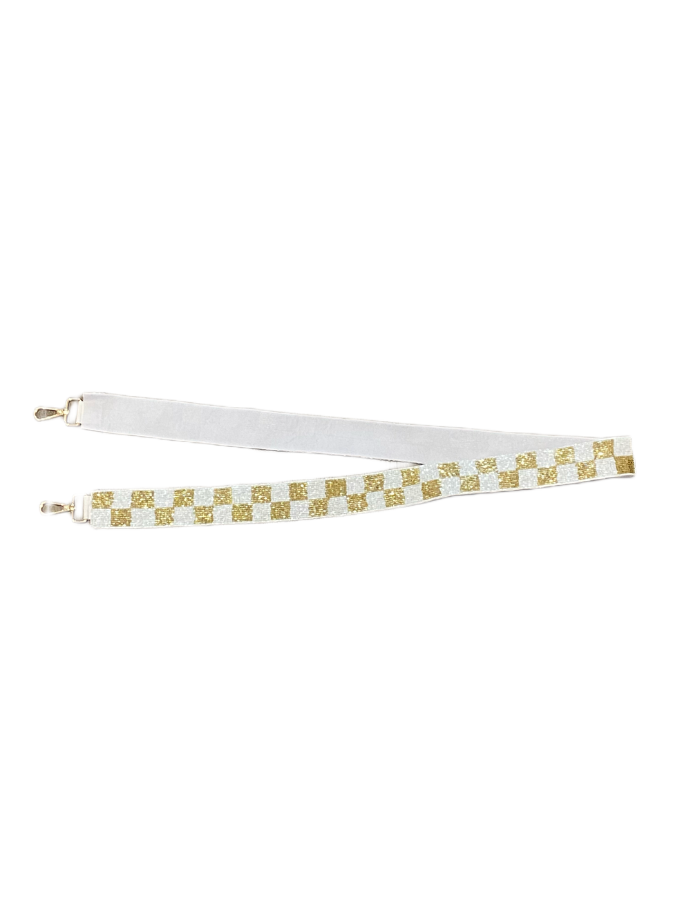 Checkered Gold/White Strap