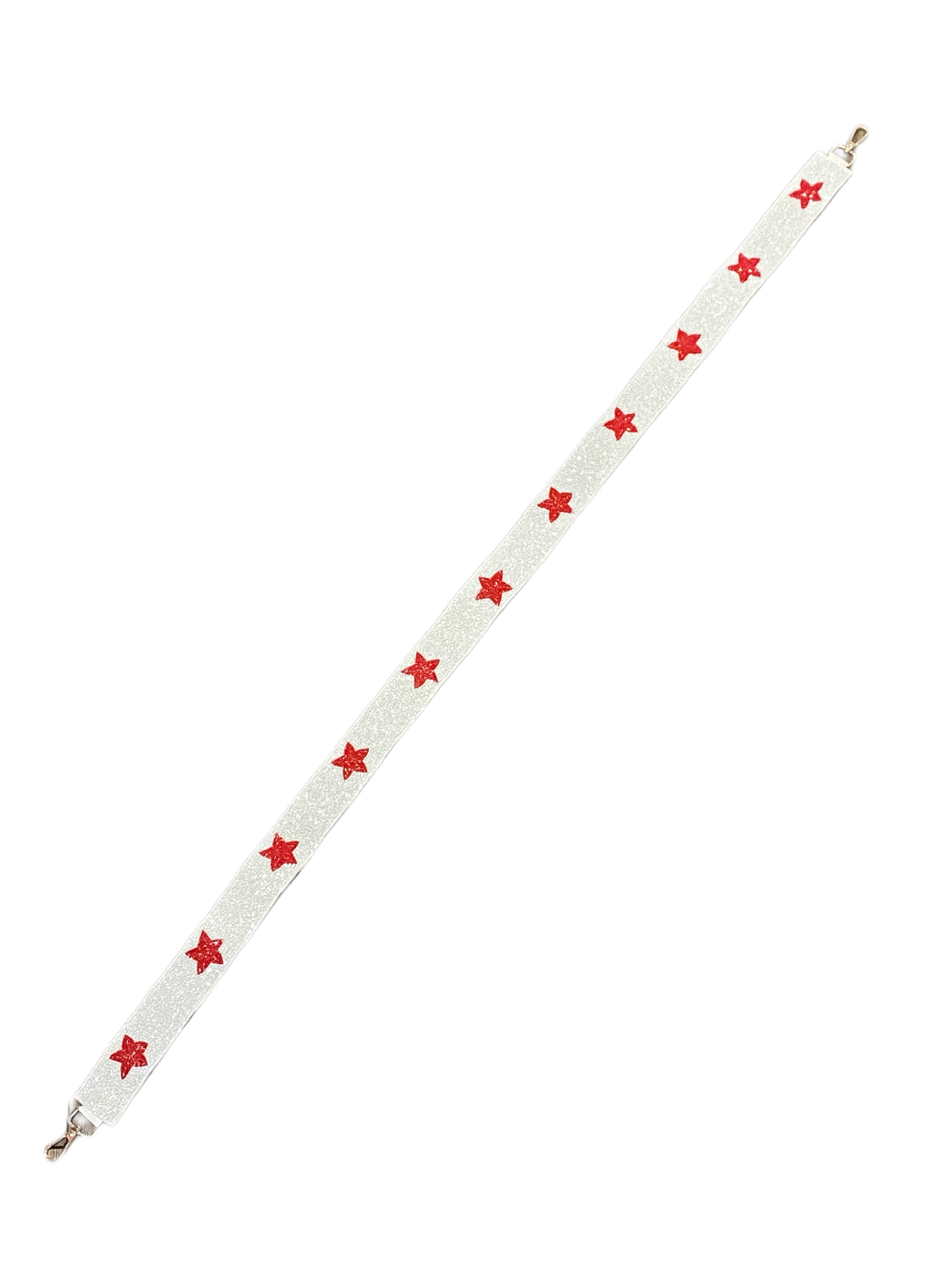 White/Red Star Strap