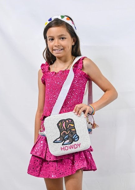 Howdy Stars Beaded Box Bag