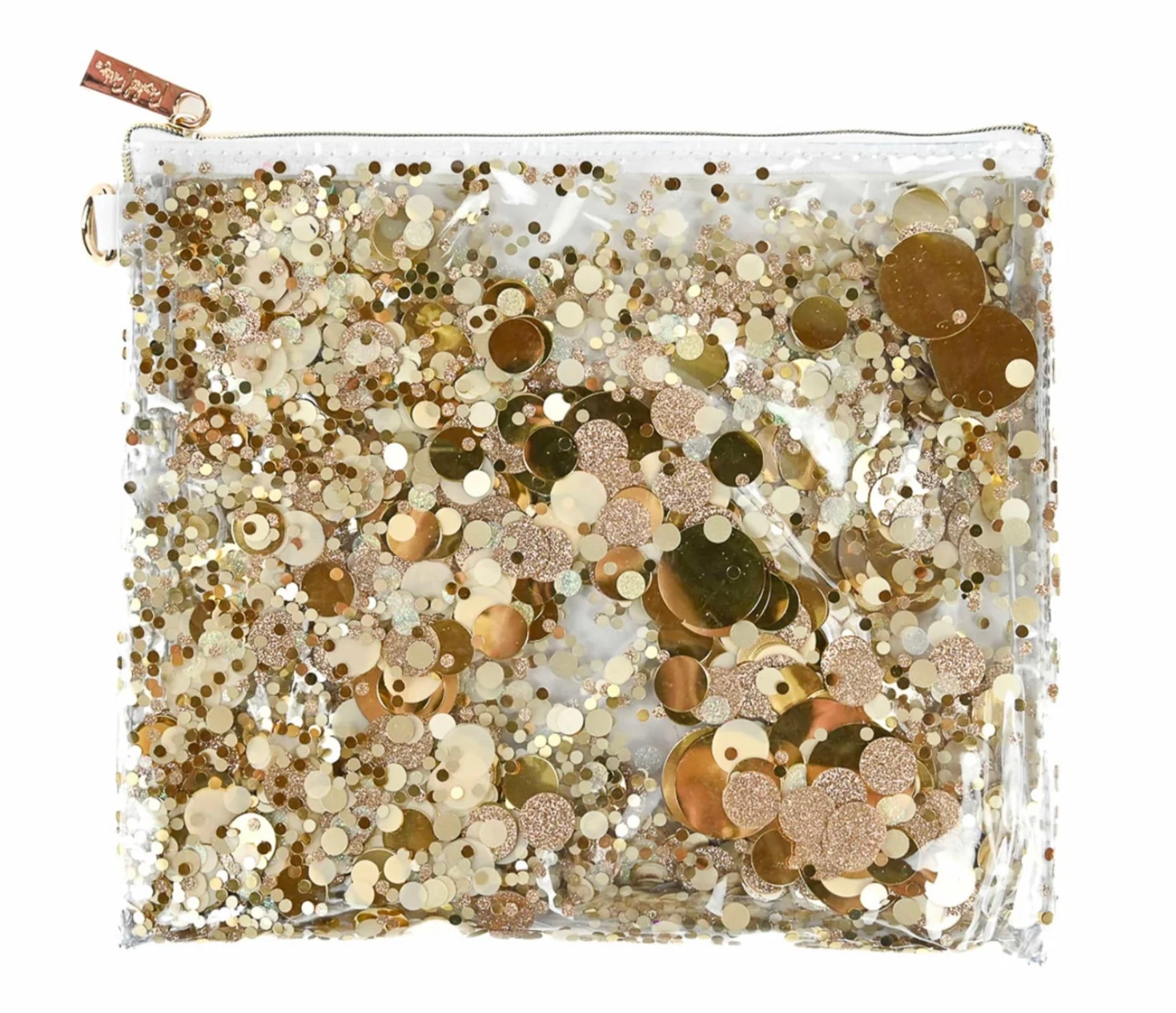 Gold Confetti Everything Pouch