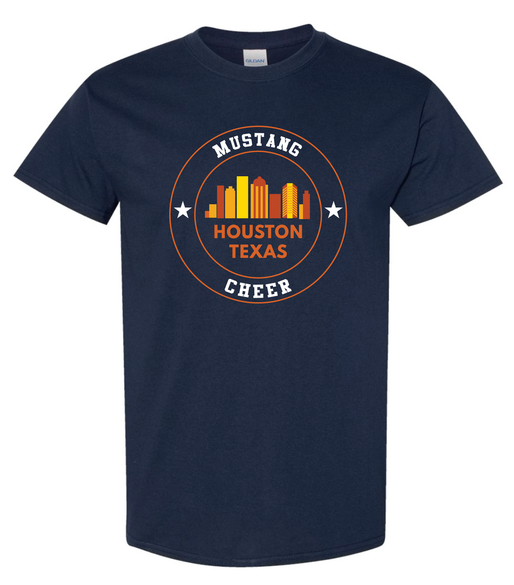 Mustang Cheer Houston Skyline Tee