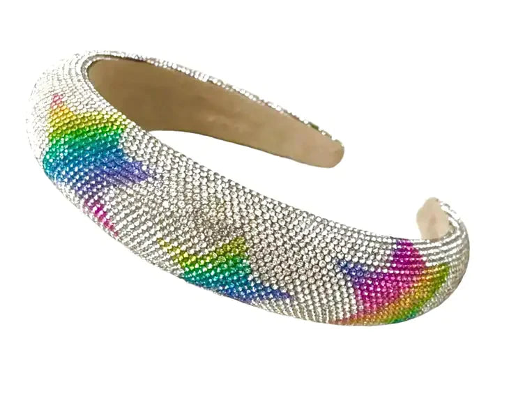 Rainbow Star Crystal Headband
