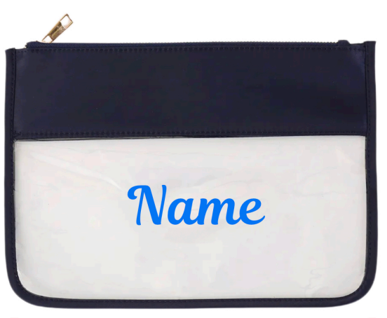 OUTLAWS NAVY CLEAR POUCH
