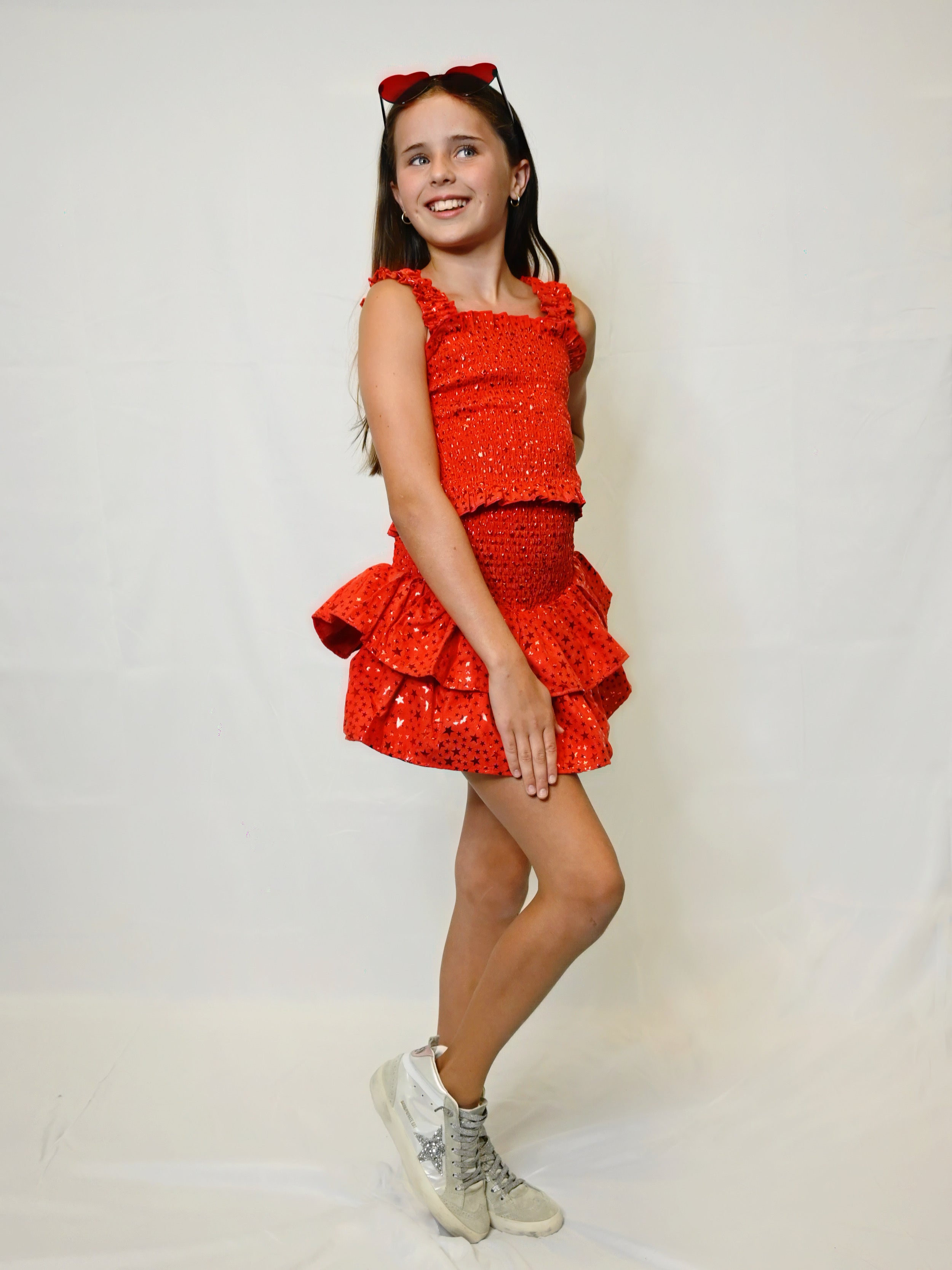 Youth Star Smocked Tank