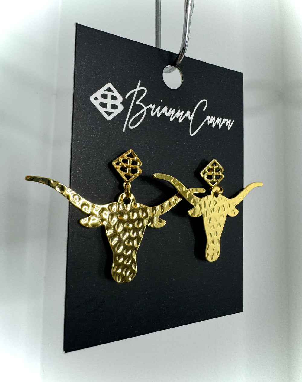 Gold Longhorn Earrings