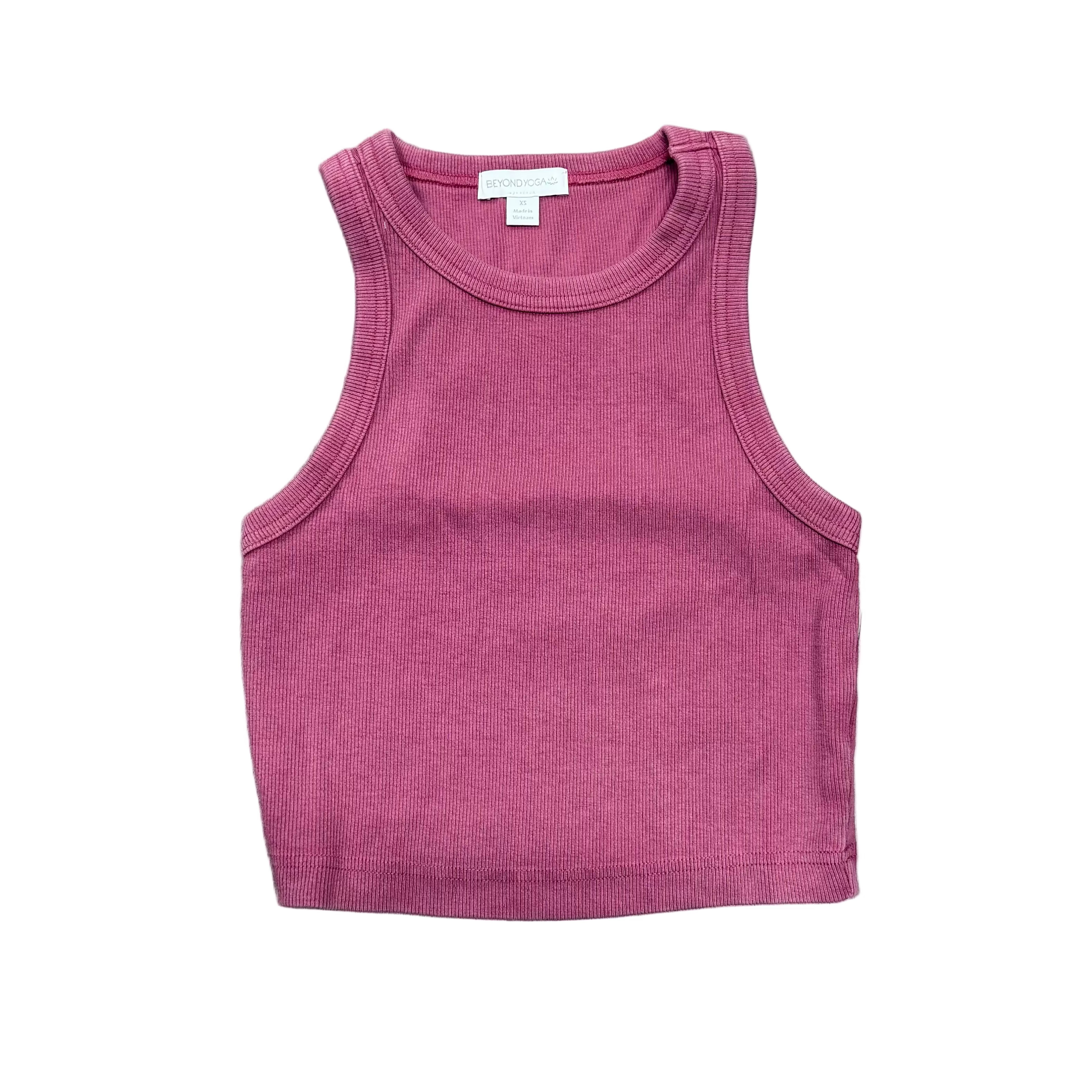 Beyond Yoga On Repeat Rib High Neck Cropped Tank