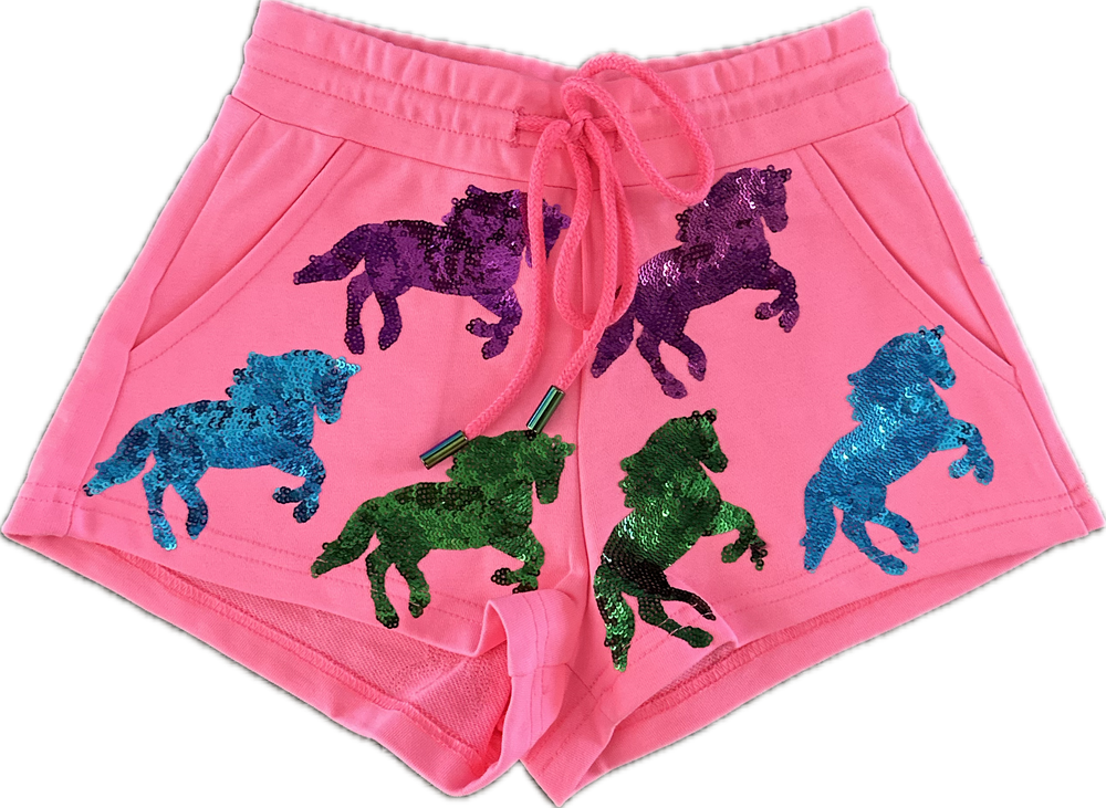 Neon Pink Mustang Shorts