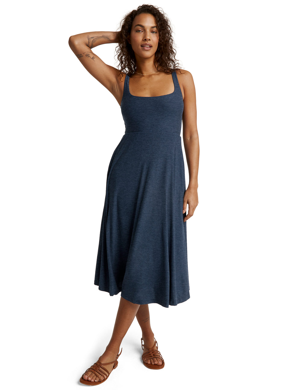 Beyond Yoga Featherweight At The Ready Square Neck Dress