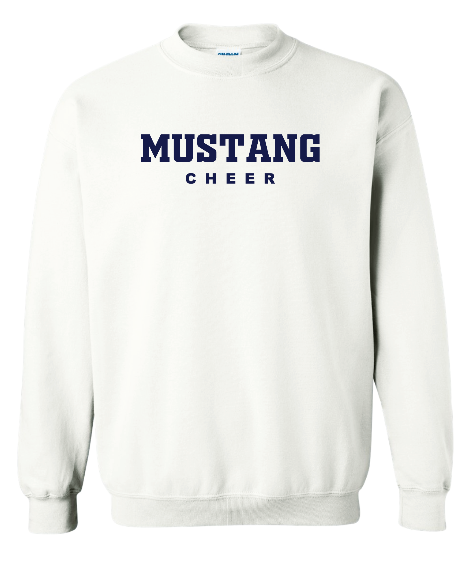 Mustang Cheer Classic White Crewneck