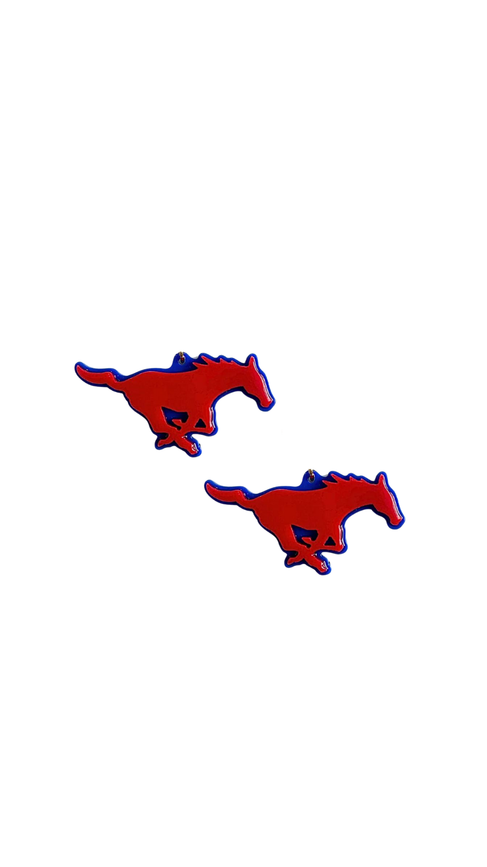 Red and Blue Mustang Studs
