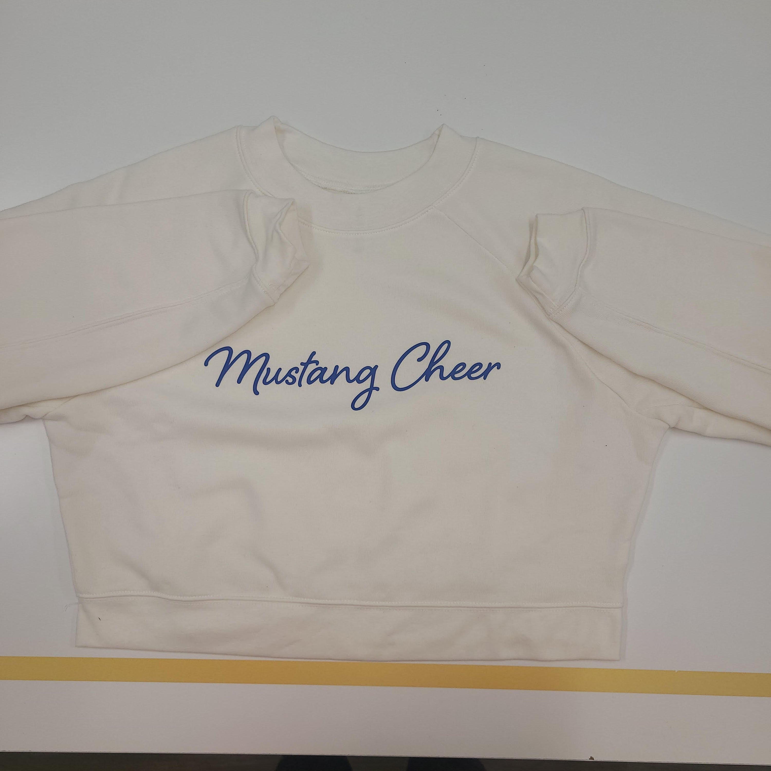 Dainty Mustang Cheer Cropped Sweatshirt