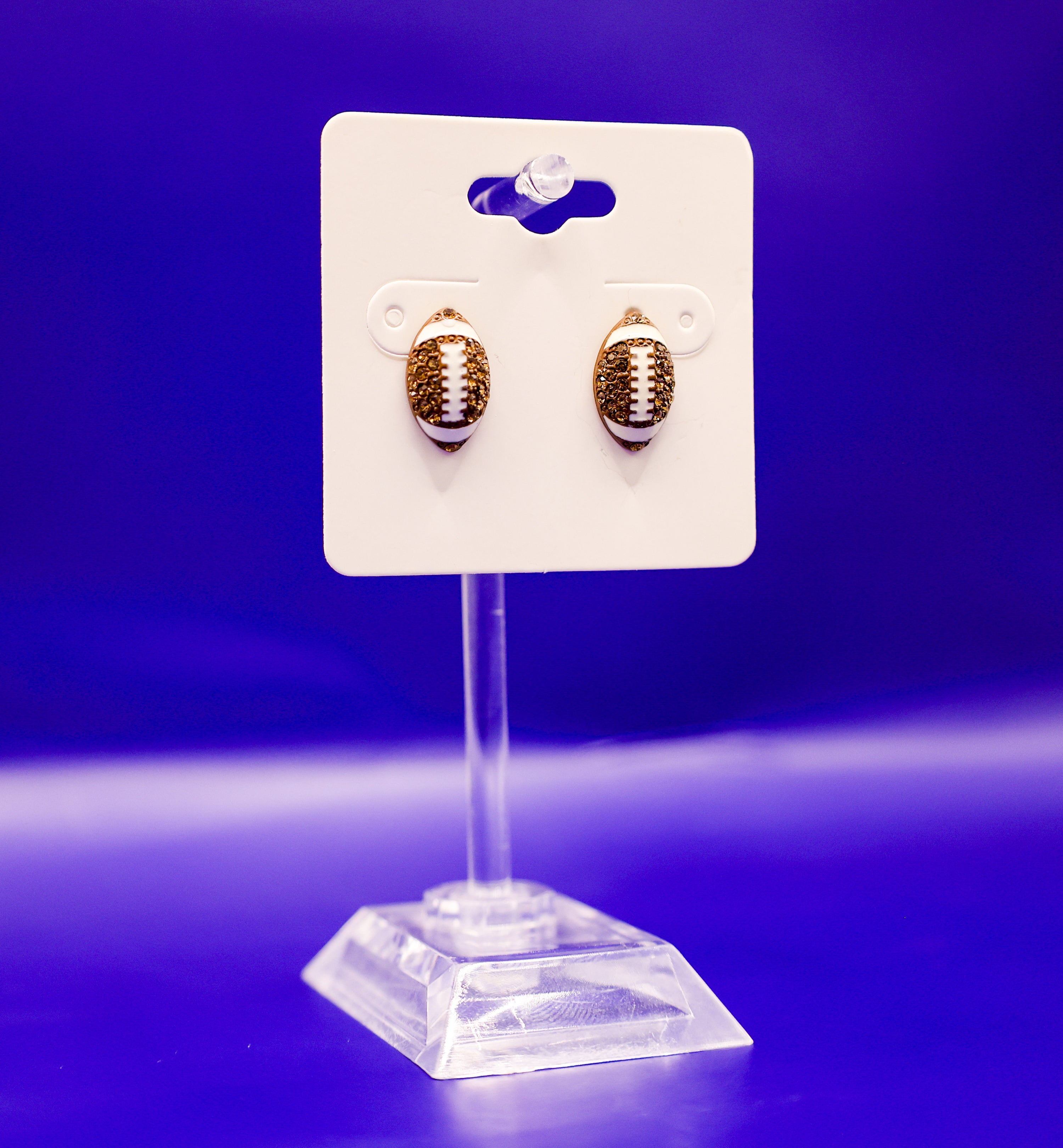 Game Night - Rhinestone Football Studs