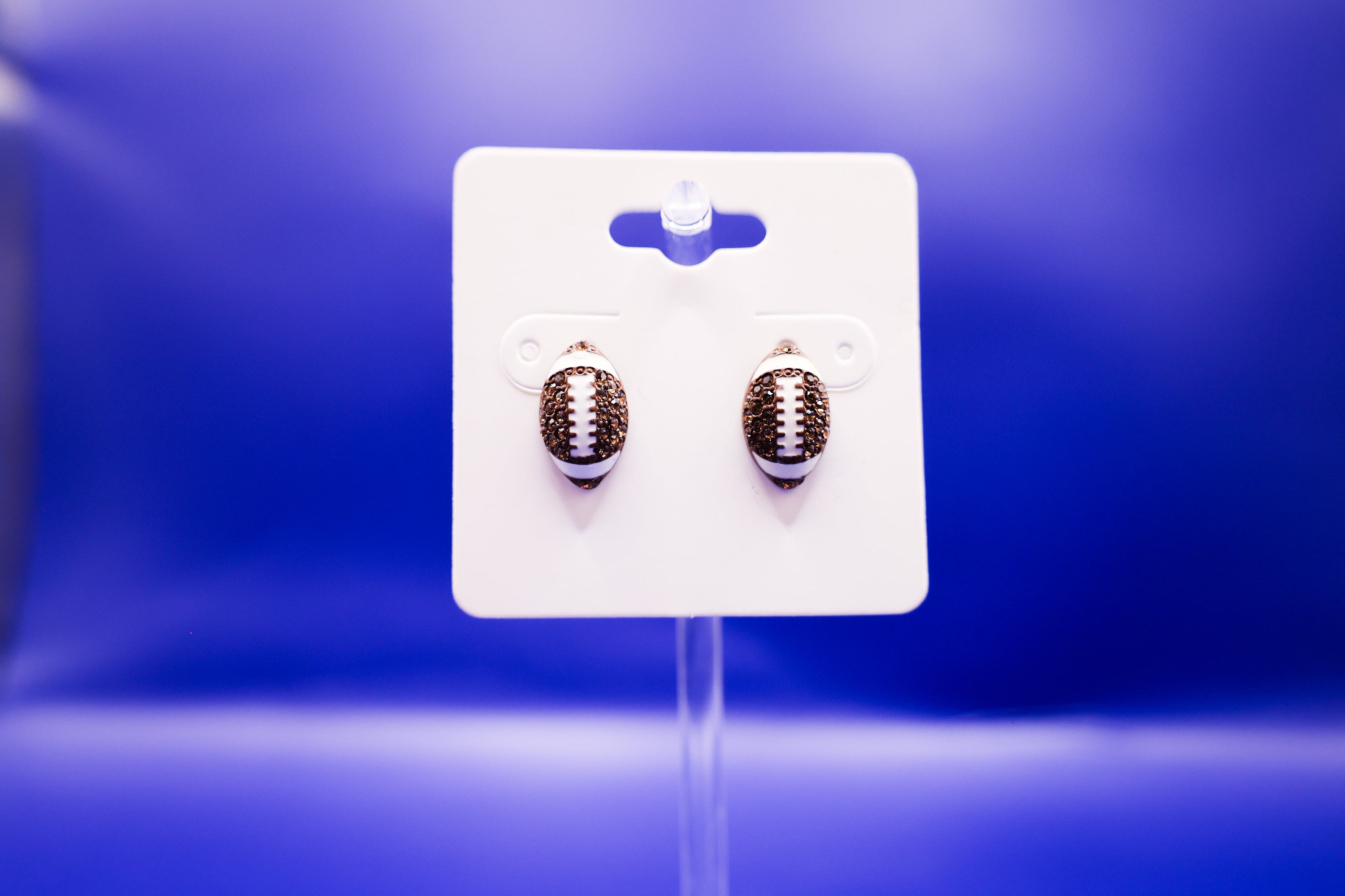 Game Night - Rhinestone Football Studs