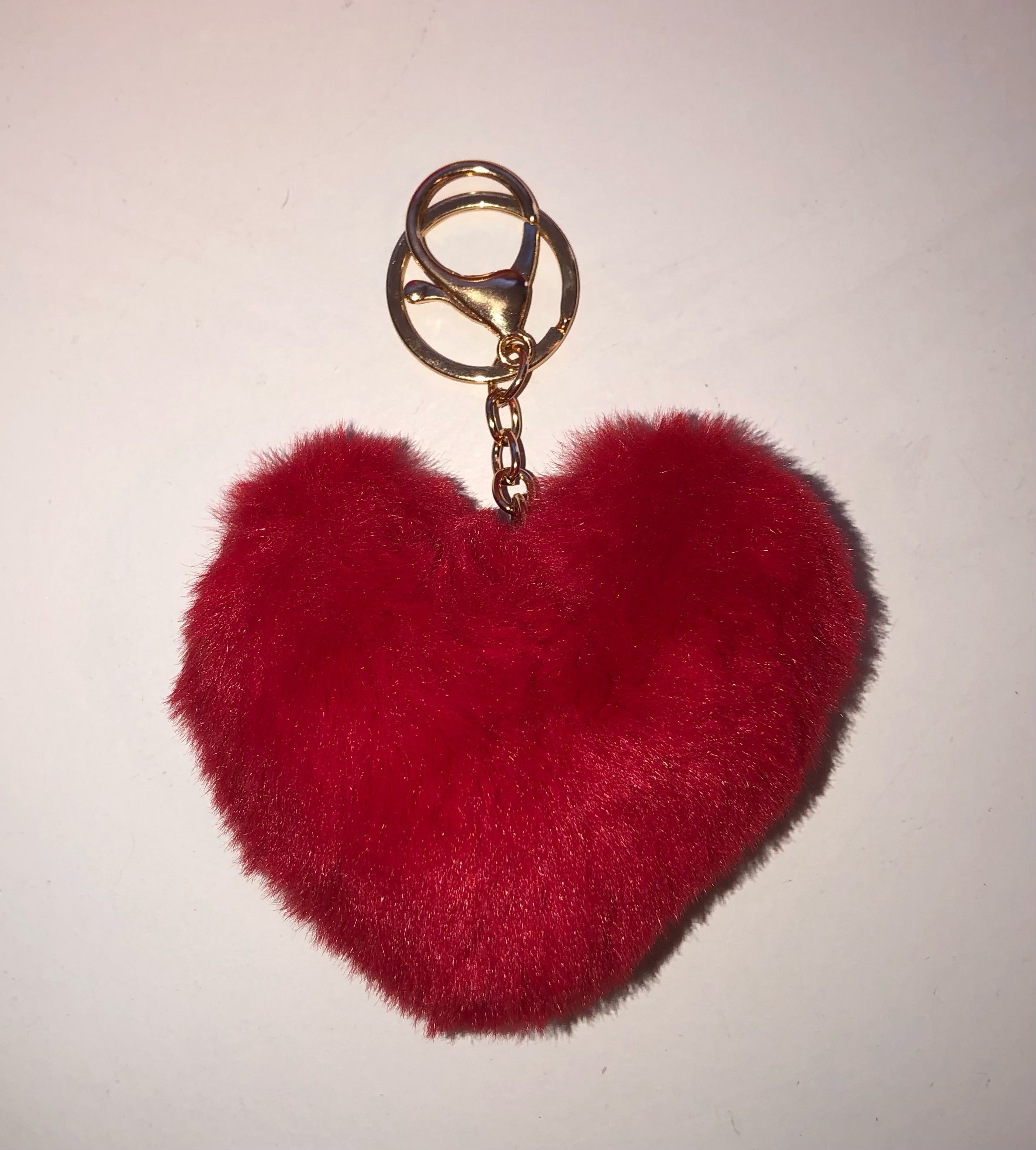 Fluffy "Mystery" Heart Keychain