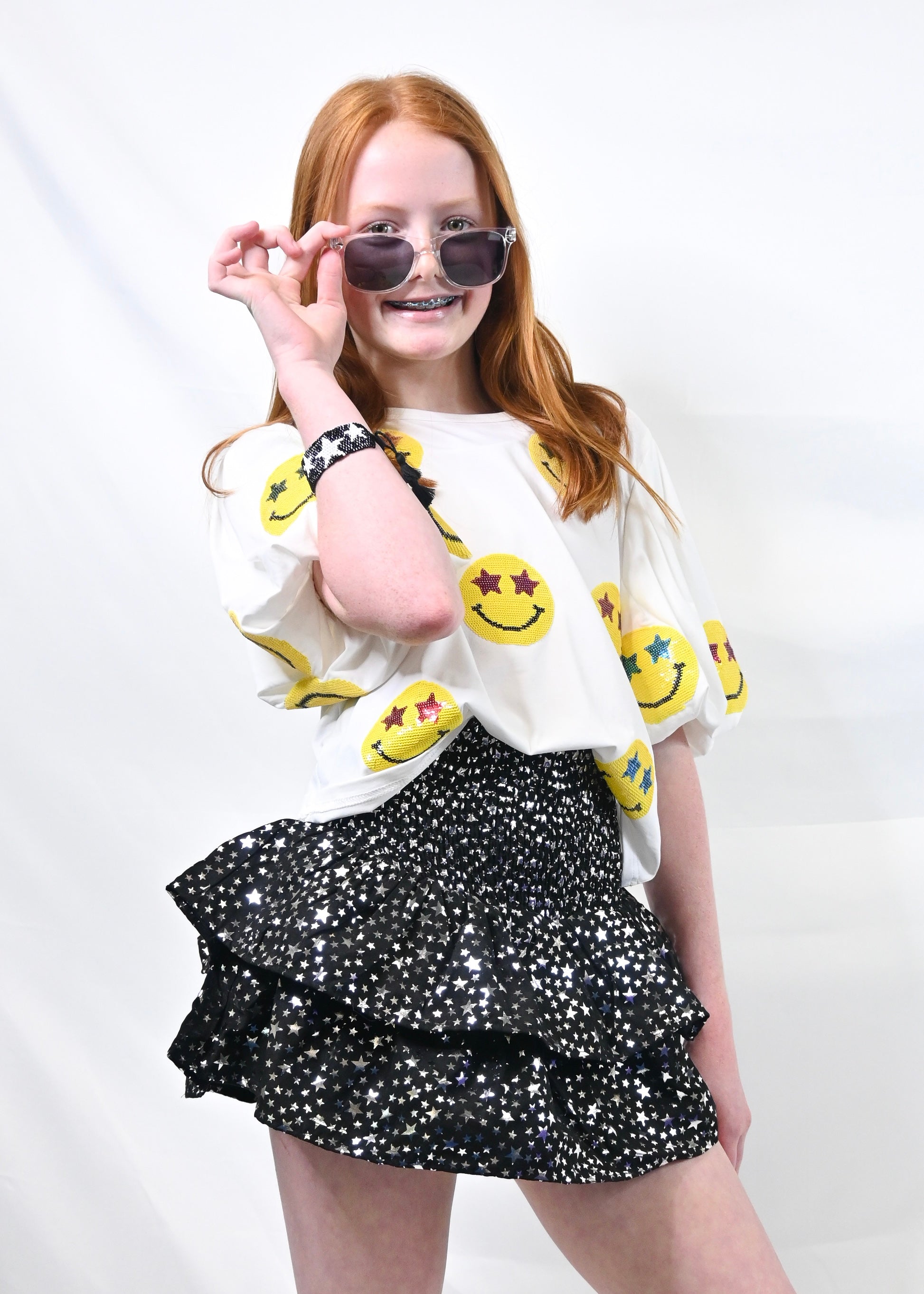 Youth Star Smocked Skort