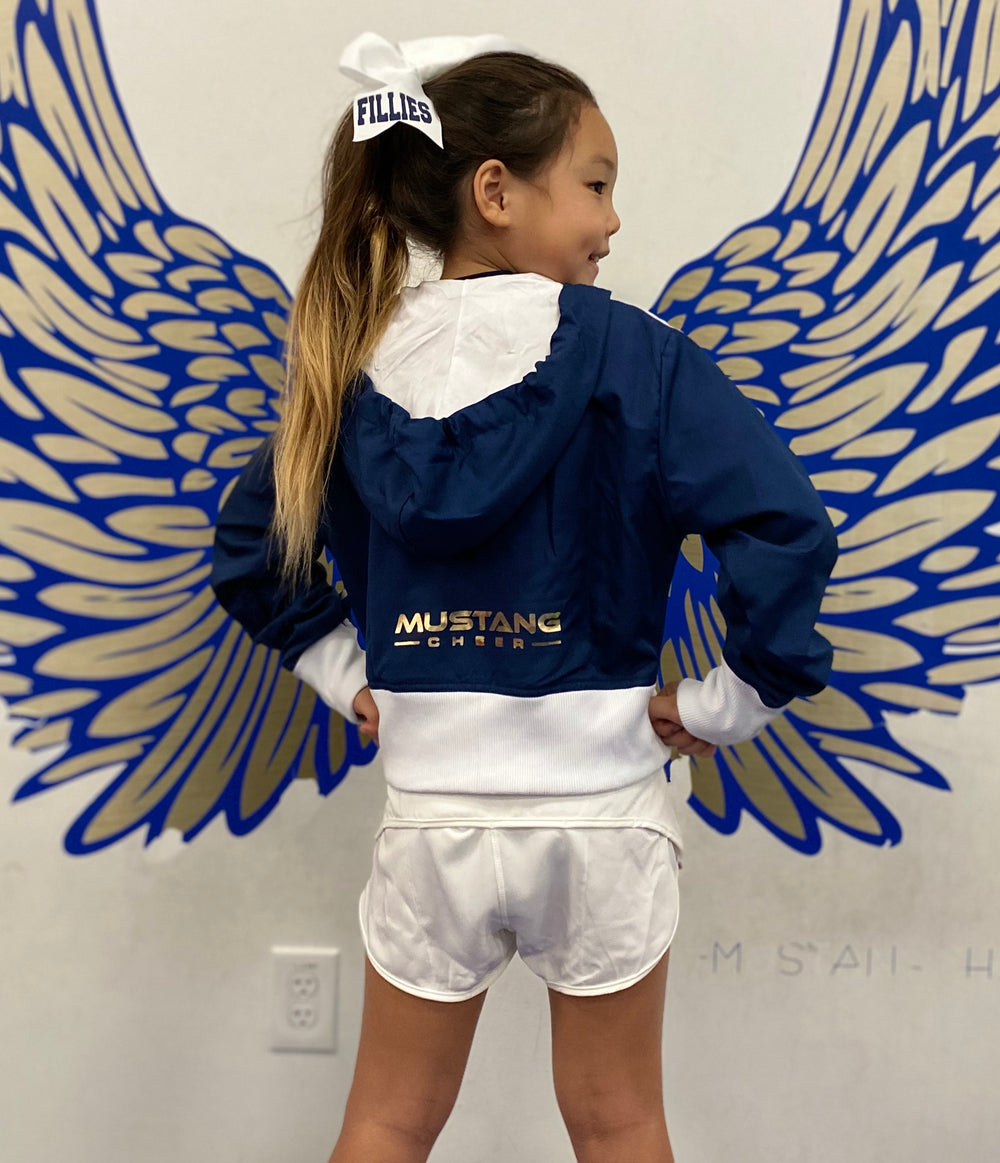 Mustang Cheer Warm Up Jacket  in Navy