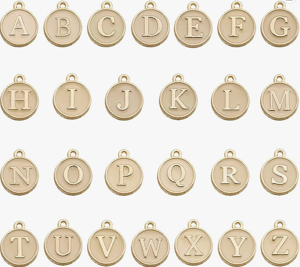 Enamel Monogram Zipper Charm