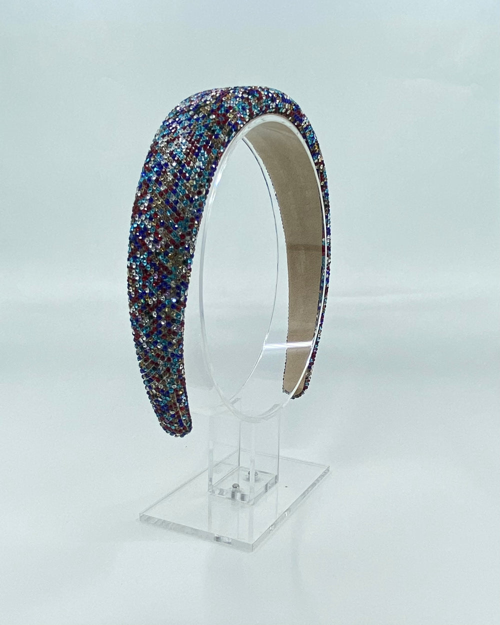 Bari Lynn Rainbow Fully Crystalized Headband