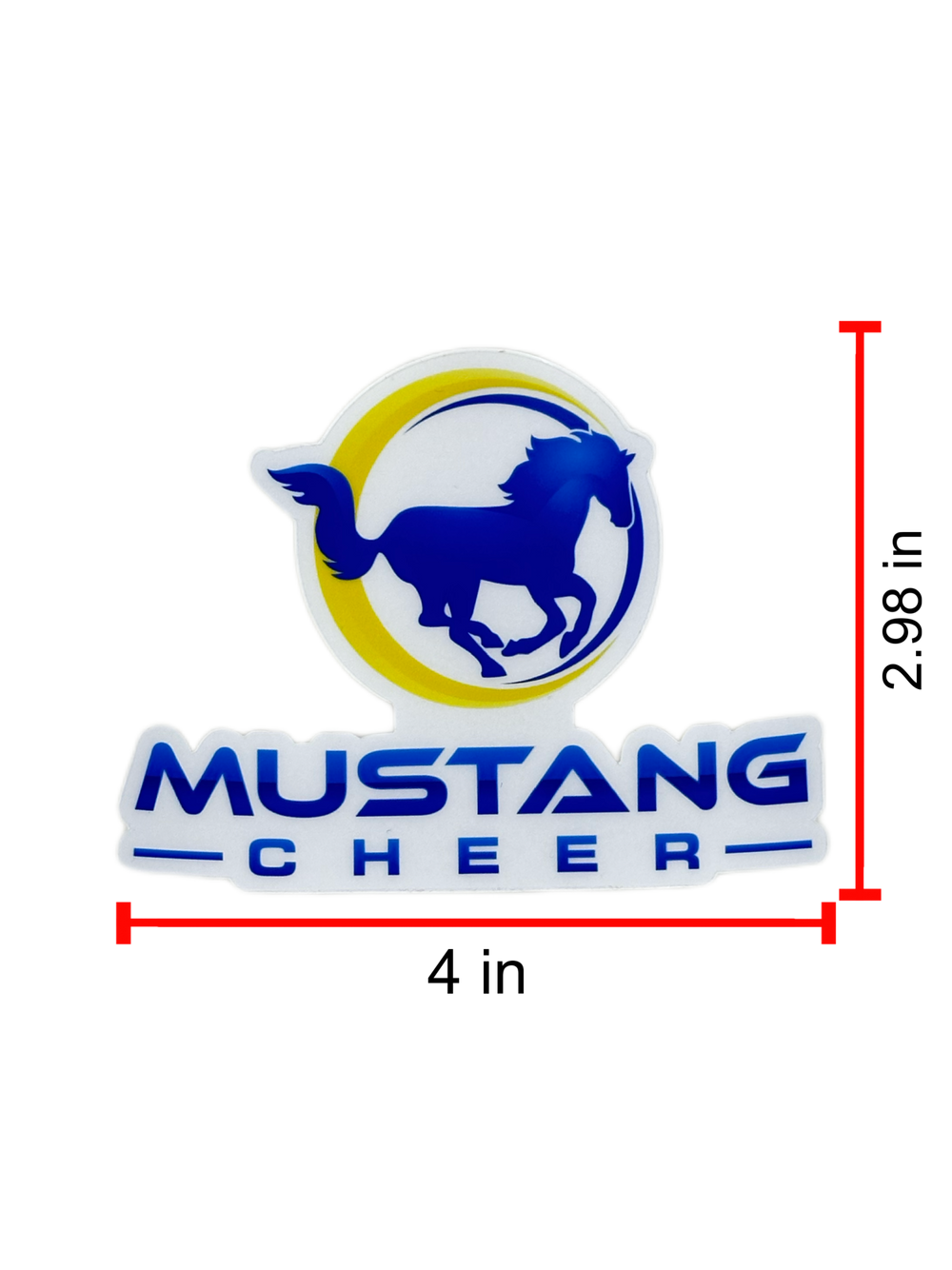 Mustang Cheer Car Decal