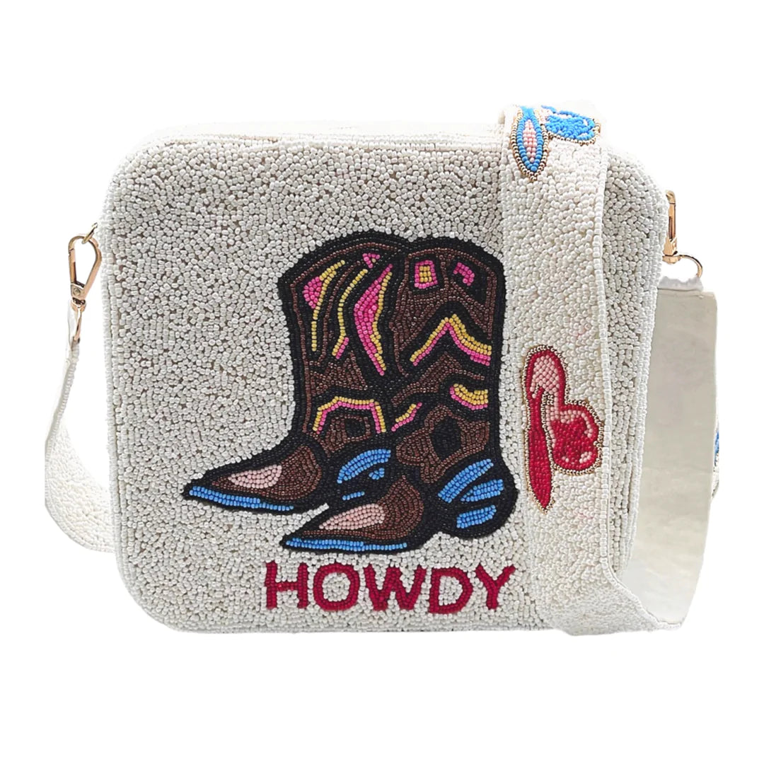 Howdy Stars Beaded Box Bag