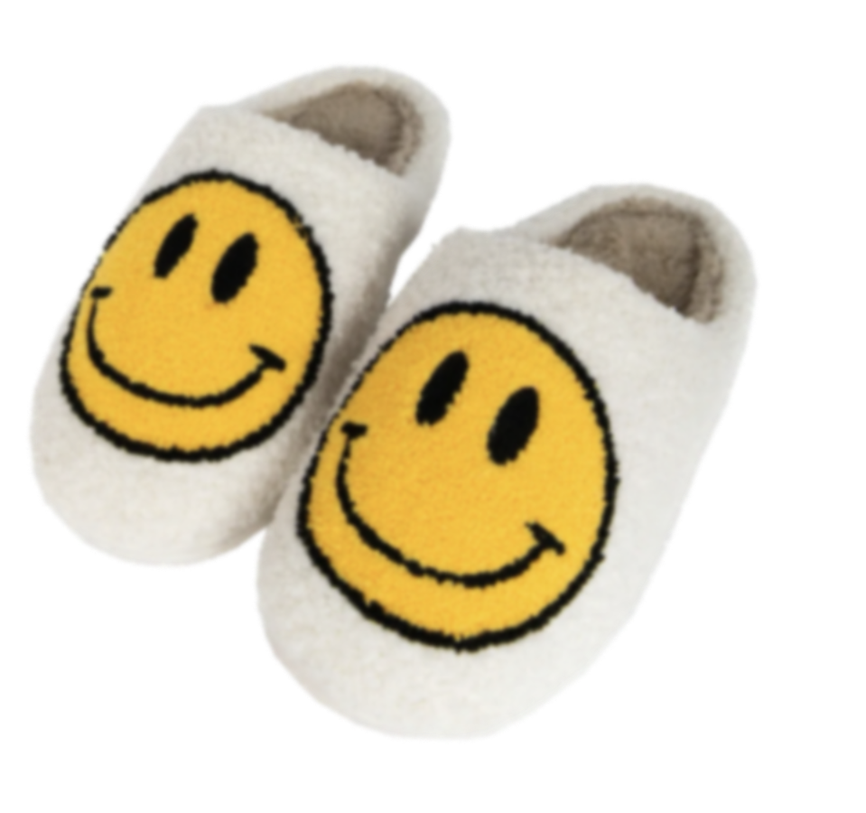 SMILEY FUZZY SLIPPERS