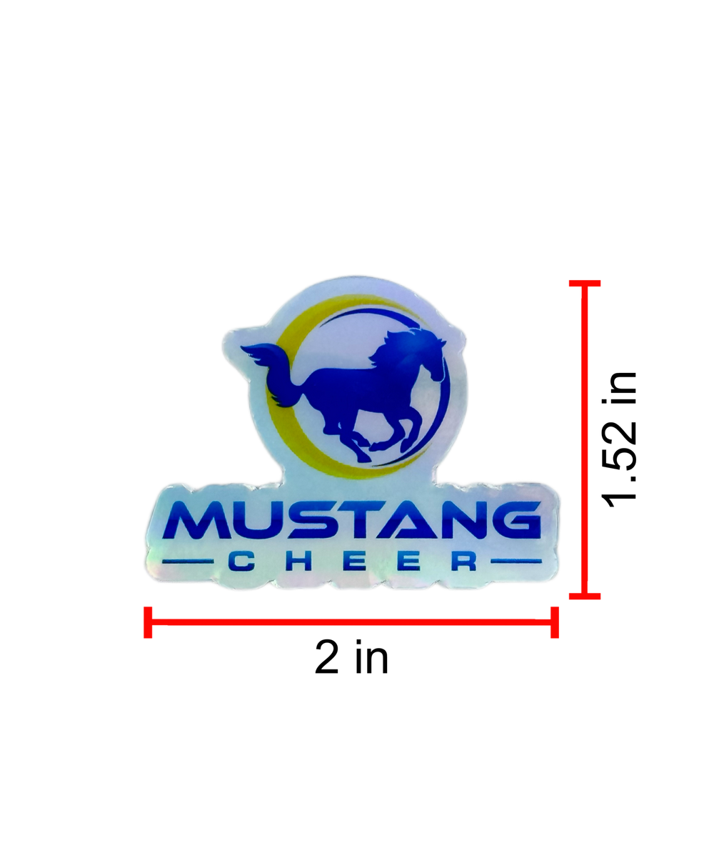 Holographic Mustang Cheer Decal