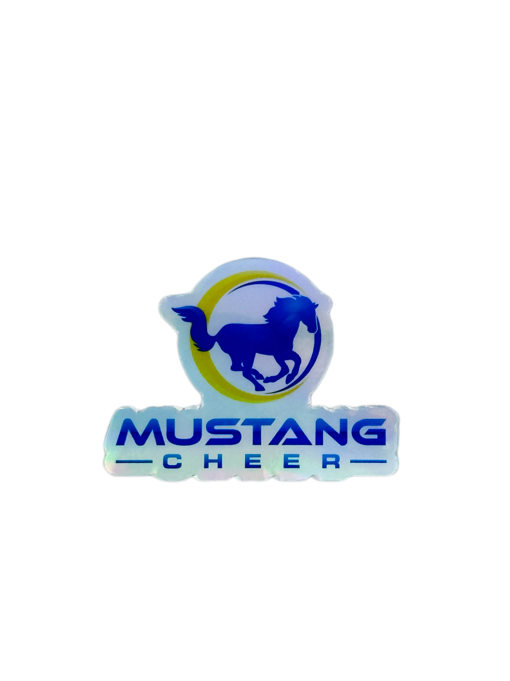 Holographic Mustang Cheer Decal