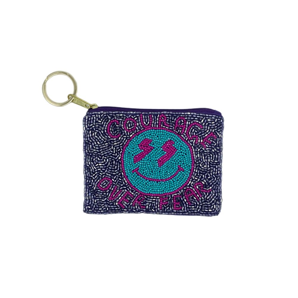 Courage Over Fear Keychain Pouch