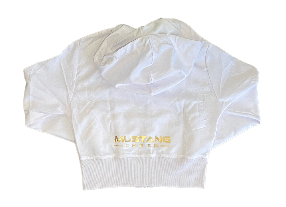 Mustang Cheer Warm Up Jacket in White