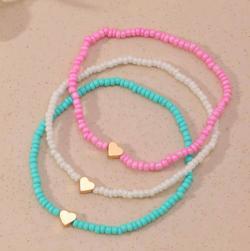 Heart Bead Anklet